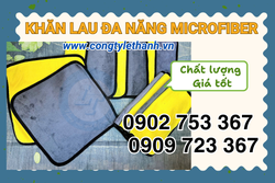 KHĂN LAU ĐA NĂNG 2 MẶT VÀNG XÁM GIÁ SỈ