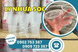 NHÀ BÁN SỈ LY NHỰA SỌC NHIỀU KÍCH THƯỚC