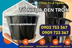 Giá sỉ tô nhựa đen tròn có nắp đựng thức ăn mang đi