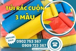 BỘ TÚI RÁC CUỘN 3 MÀU NHIỀU SIZE GIÁ SỈ TẠI KHO