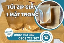 TÚI ZIP GIẤY KRAFT 1 MẶT TRONG GIÁ SỈ GIAO HÀNG TOÀN QUỐC