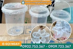 XÔ NHỰA TRÒN ĐỰNG TRÀ SỮA, TRÀ TRÁI CÂY NHIỀU DUNG TÍCH GIÁ SỈ