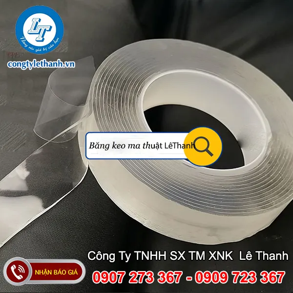 BĂNG KEO NANO 2 MẶT TRONG SUỐT