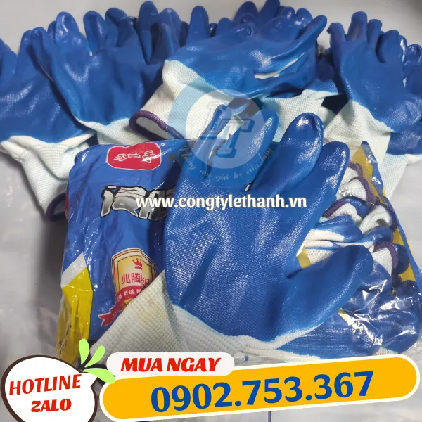 BAO TAY PHỦ NHỰA PU XANH