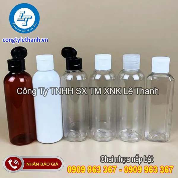 CHAI NHỰA NẮP BẬT