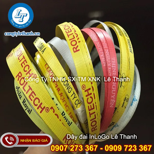 DÂY ĐAI NHỰA IN LOGO