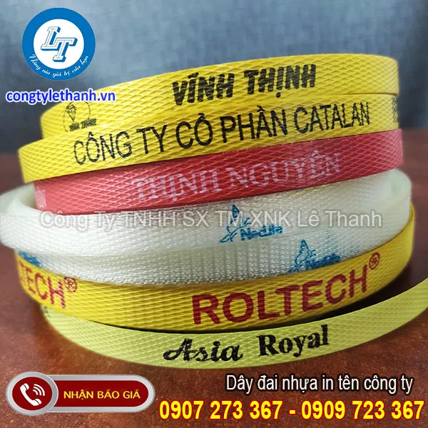 DÂY ĐAI NHỰA IN LOGO