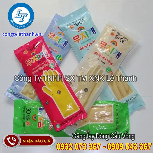 GĂNG TAY CAO SU ĐÔNG CẦU VỒNG
