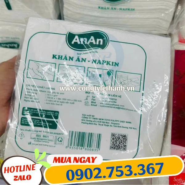 KHĂN GIẤY VUÔNG AN AN