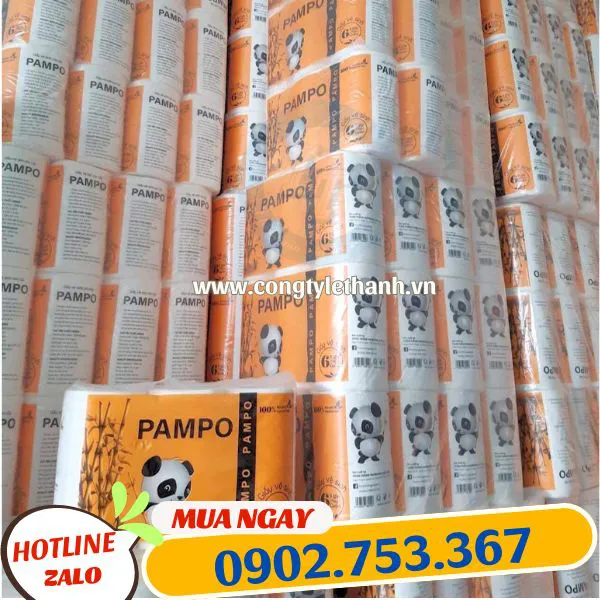 GIẤY VỆ SINH GẤU TRÚC PAMPO 6 CUỘN