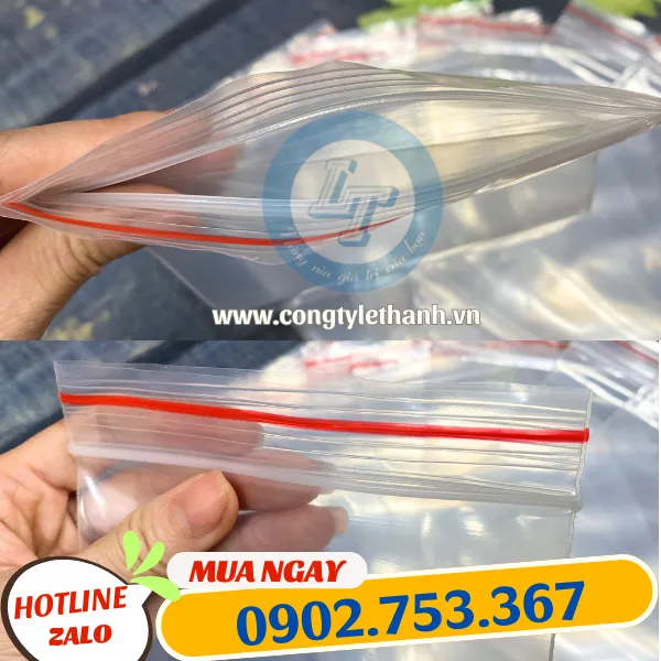 TÚI ZIP CHỈ ĐỎ