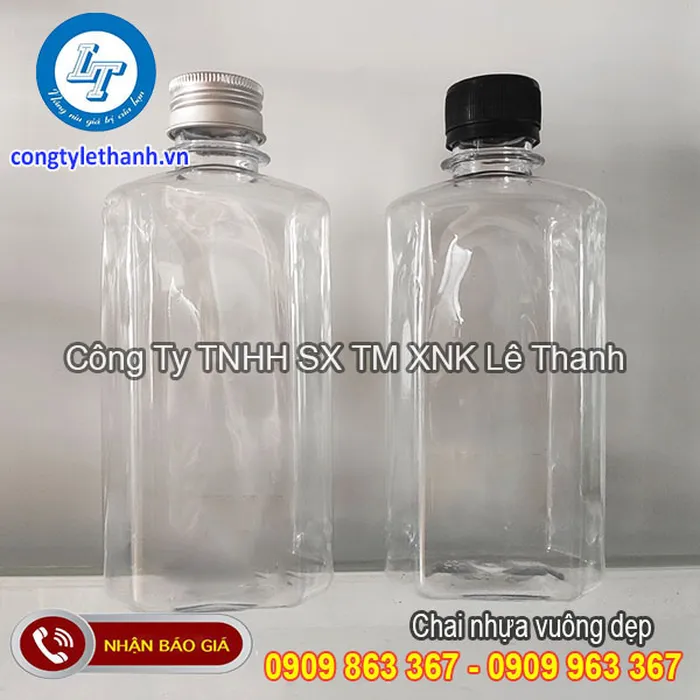 CHAI NHỰA VUÔNG DẸP