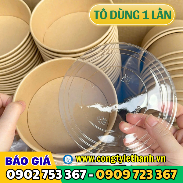 Tô giấy có nắp 750ml Tô giấy có nắp 750ml