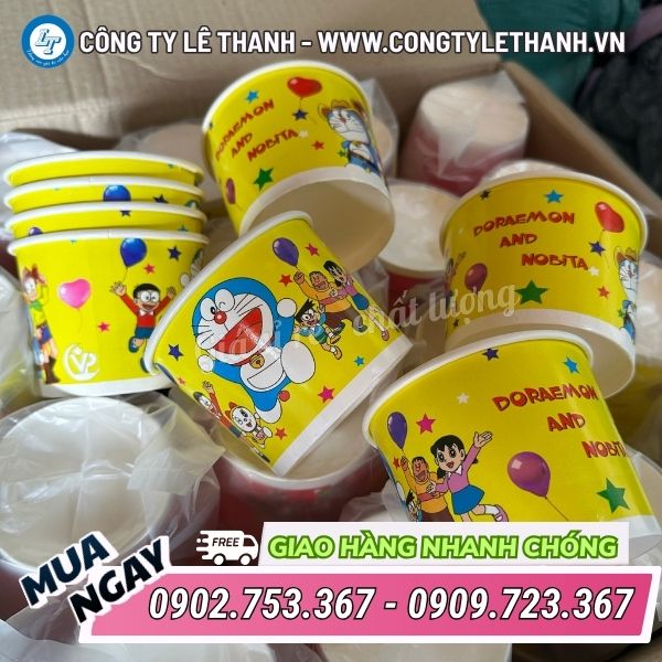 Ly giấy đựng kem giá sỉ nhiều size, nhận in theo yêu cầu Ly giấy đựng kem giá sỉ nhiều size, nhận in theo yêu cầu
