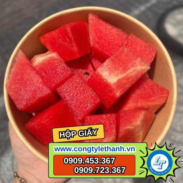 nguồn sỉ hộp giấy kraft có nắp trong tiện lợi giá rẻ nhất tô giấy đựng trái cây