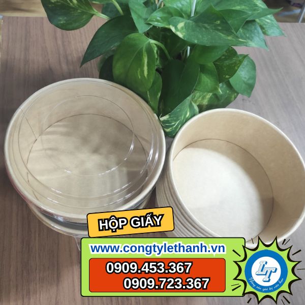 nguồn sỉ hộp giấy kraft có nắp trong tiện lợi giá rẻ nhất tô giấy kraft