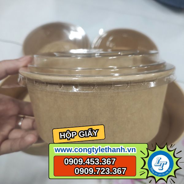 nguồn sỉ hộp giấy kraft có nắp trong tiện lợi giá rẻ nhất tô giáy nắp trong