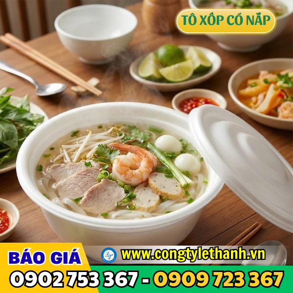 Tô xốp dùng 1 lần có nắp đậy giá sỉ Tô xốp dùng 1 lần có nắp đậy giá sỉ