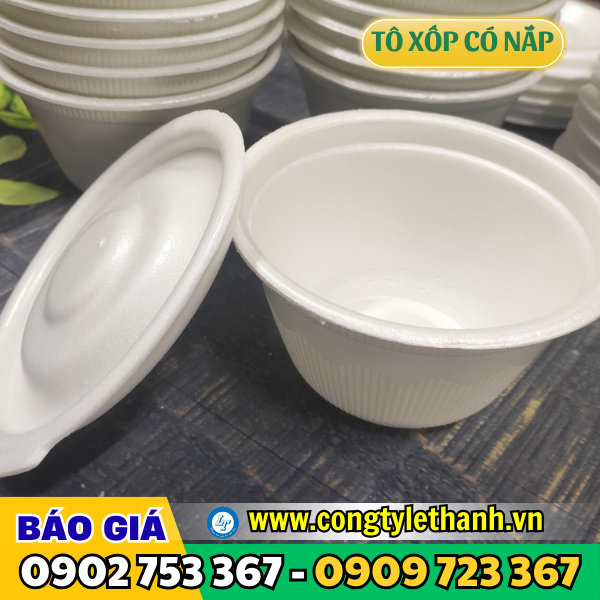 Tô xốp dùng 1 lần có nắp đậy giá sỉ Tô xốp dùng 1 lần có nắp đậy giá sỉ