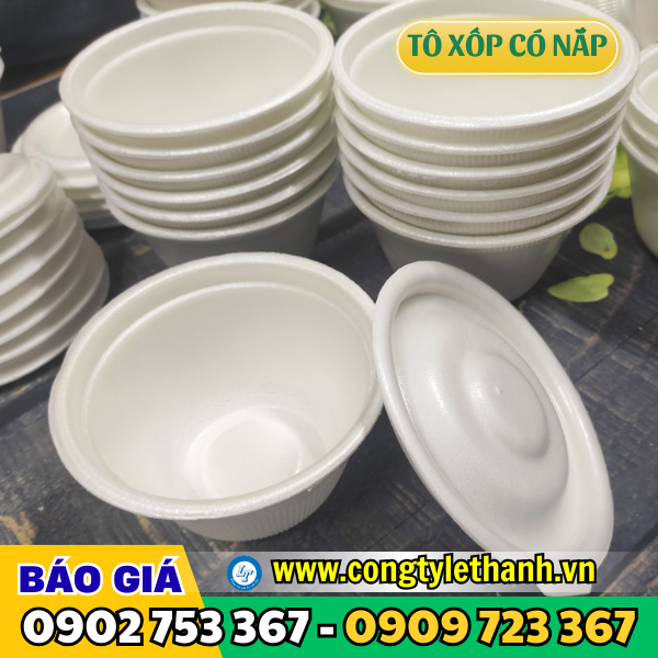 Tô xốp dùng 1 lần có nắp đậy giá sỉ Tô xốp dùng 1 lần có nắp đậy giá sỉ
