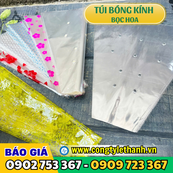 túi bóng kính học hoa, gói hoá giá sỉ 50 cái/xấp túi bóng kính học hoa, gói hoá giá sỉ 50 cái/xấp