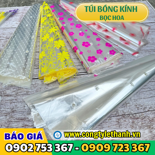 túi bóng kính học hoa, gói hoá giá sỉ 50 cái/xấp túi bóng kính học hoa, gói hoá giá sỉ 50 cái/xấp