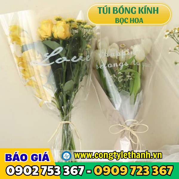 túi bóng kính học hoa, gói hoá giá sỉ 50 cái/xấp túi bóng kính học hoa, gói hoá giá sỉ 50 cái/xấp