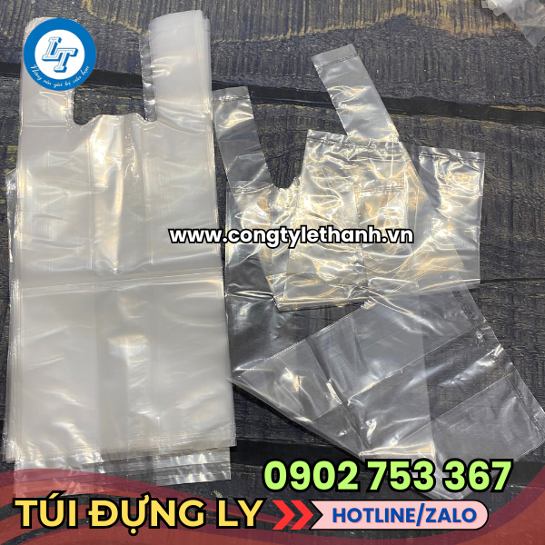Túi đựng 1 ly trắng bóng mịn Túi đựng 1 ly trắng bóng mịn