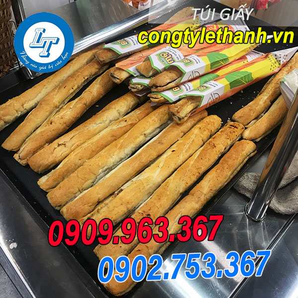 ĐỊA CHỈ BÁN SỈ LẺ TÚI GIẤY ĐỰNG BÁNH MÌ túi giấy đựng bánh mì que