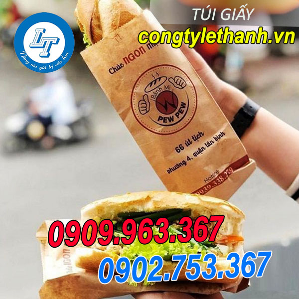 ĐỊA CHỈ BÁN SỈ LẺ TÚI GIẤY ĐỰNG BÁNH MÌ túi giấy in chữ