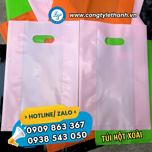 BÁN SỈ TÚI HỘT XOÀI, TÚI PE GIÁ RẺ túi pe hồng