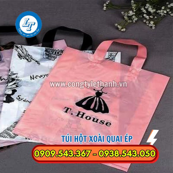 TÚI HỘT XOÀI QUAI ÉP GIÁ SỈ TẠI TPHCM túi hột xoài pe quai ép in logo