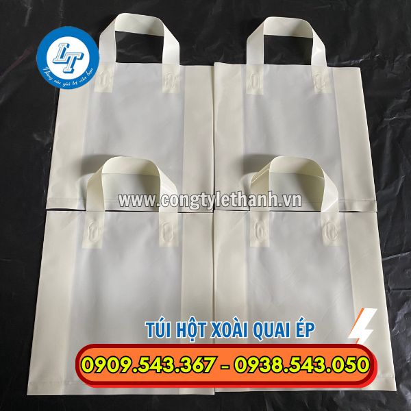 TÚI HỘT XOÀI QUAI ÉP GIÁ SỈ TẠI TPHCM túi hột xoài pe quai ép trắng