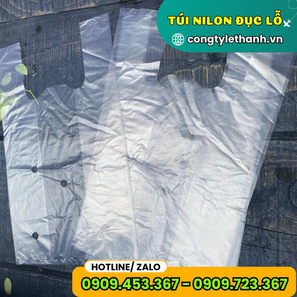 NGUỒN SỈ TÚI NILON ĐỤC LỖ ĐỰNG NÔNG SẢN TẠI HCM túi đục lỗ chất lượng