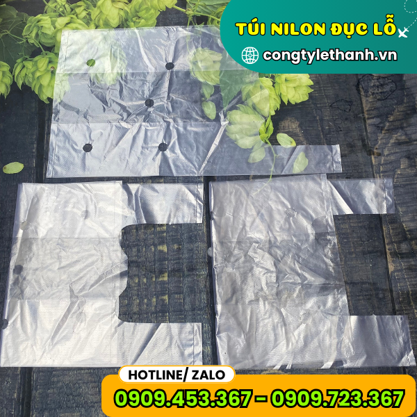 NGUỒN SỈ TÚI NILON ĐỤC LỖ ĐỰNG NÔNG SẢN TẠI HCM túi nilon đục lỗ