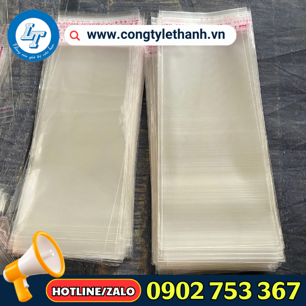 Túi OPP dán miệng size 9x18cm Túi OPP dán miệng size 9x18cm