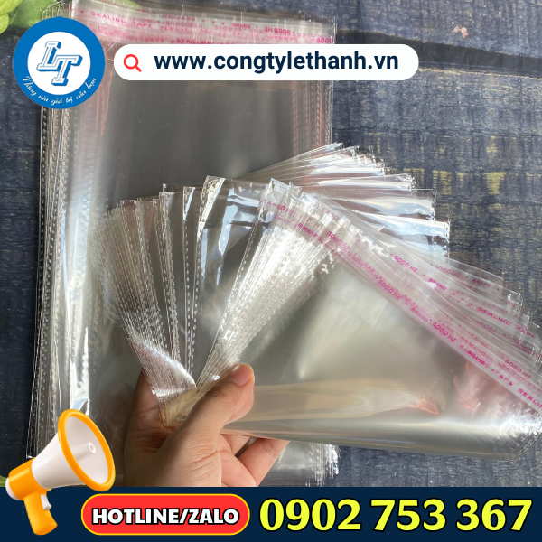Túi opp dán miệng có dập ép biên chắc chắn Túi opp dán miệng có dập ép biên chắc chắn
