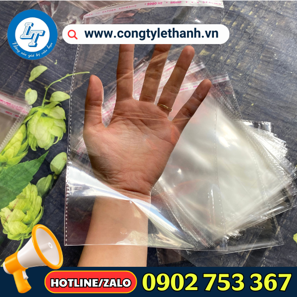 Túi opp dán miệng trong suốt Túi opp dán miệng trong suốt