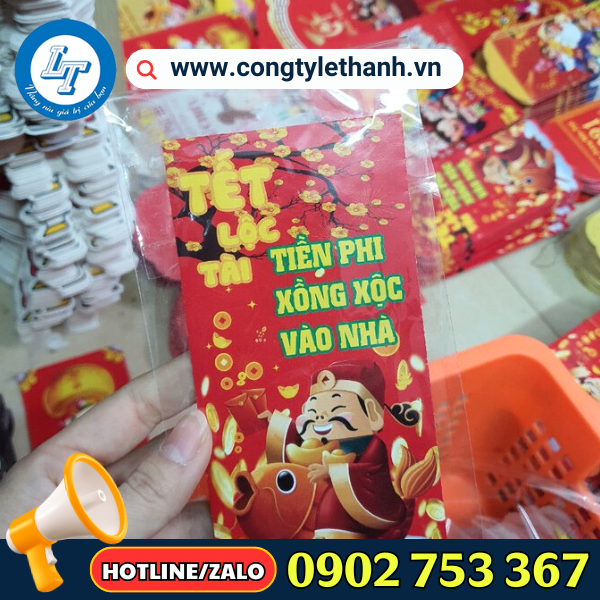 Túi opp dán miệng đựng bao lì xì Túi opp dán miệng đựng bao lì xì