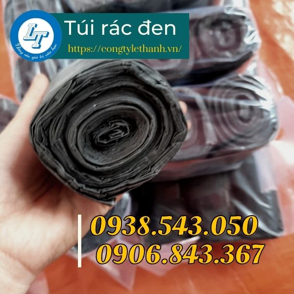 Tui xốp đen giá sỉ nhiều kích thước Túi rác đen cuộn
