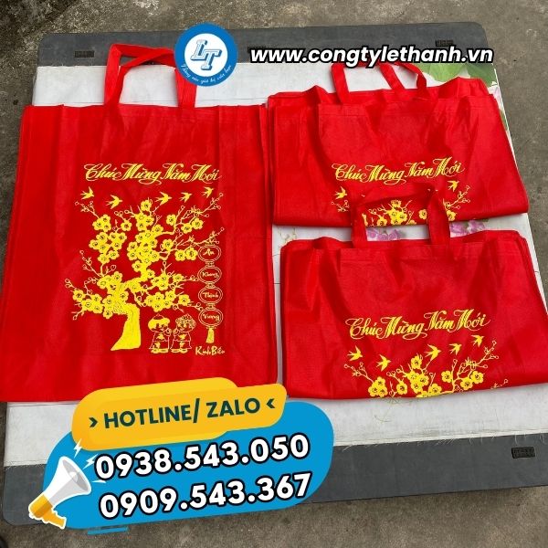 sỉ túi vải chúc mừng năm mới ở HCM sỉ túi vải chúc mừng năm mới ở HCM