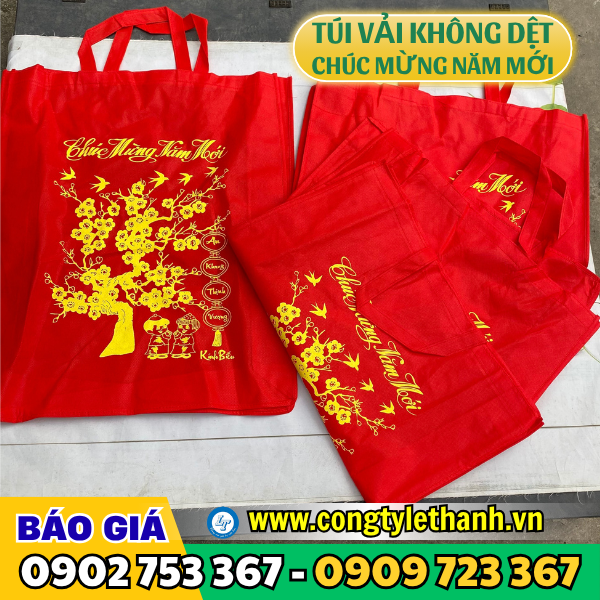 Túi vải chúc mừng năm mới giá sỉ Túi vải chúc mừng năm mới giá sỉ