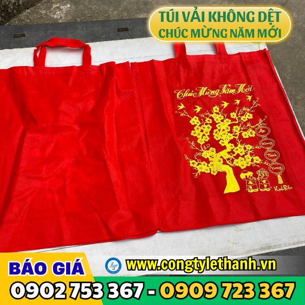 Túi vải chúc mừng năm mới giá sỉ Túi vải chúc mừng năm mới giá sỉ