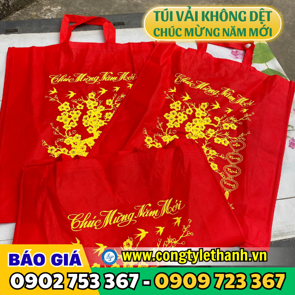 Túi vải chúc mừng năm mới giá sỉ Túi vải chúc mừng năm mới giá sỉ