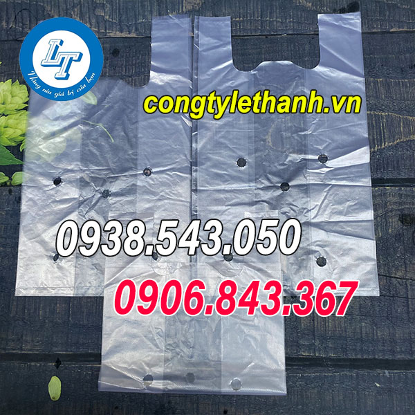 BÁN SỈ TÚI XỐP 2 QUAI, TÚI NILON ĐỤC LỖ GIÁ RẺ túi xốp đục lỗ