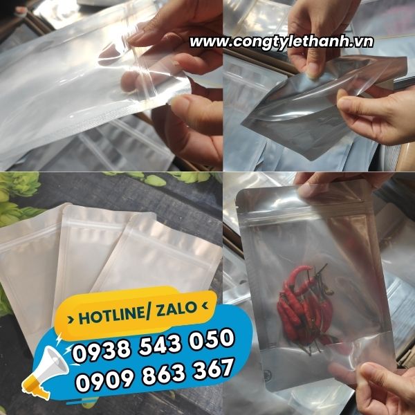 BÁO GIÁ SỈ TÚI ZIP 1 MẶT BẠC ĐỰNG HẠT KHÔ, TRÁI CÂY SẤY túi zip giá rẻ
