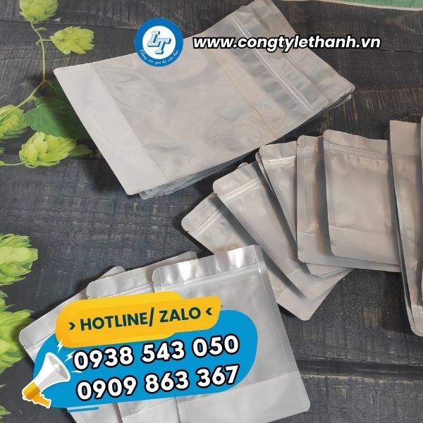 BÁO GIÁ SỈ TÚI ZIP 1 MẶT BẠC ĐỰNG HẠT KHÔ, TRÁI CÂY SẤY túi zip giá rẻ