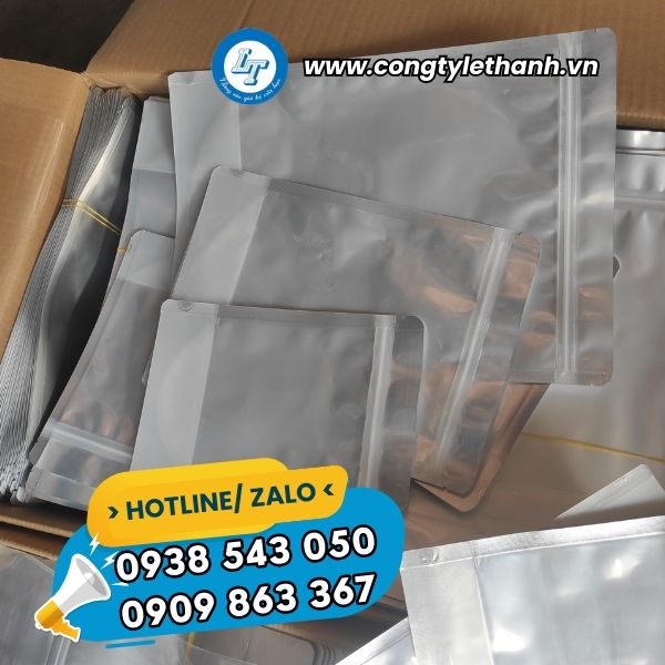 BÁO GIÁ SỈ TÚI ZIP 1 MẶT BẠC ĐỰNG HẠT KHÔ, TRÁI CÂY SẤY túi zip giá sỉ
