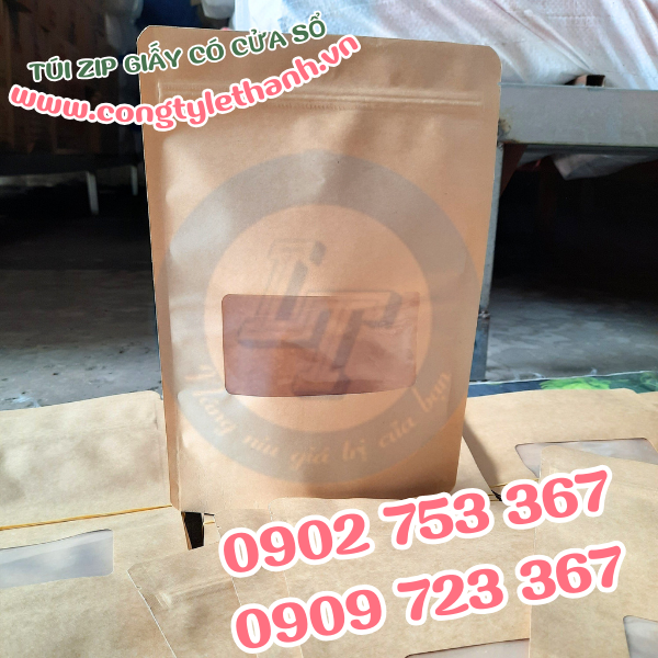 Túi zip giấy có cửa sổ giá rẻ Túi zip giấy có cửa sổ giá rẻ