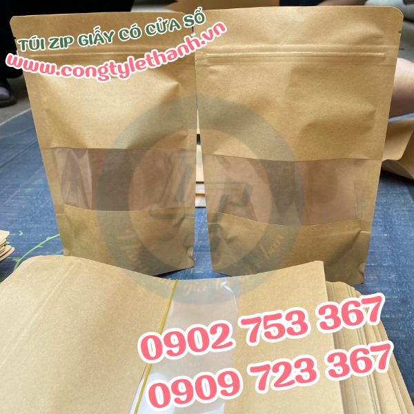 Cấu tạo túi zip giấy cửa sổ tràn Cấu tạo túi zip giấy cửa sổ tràn